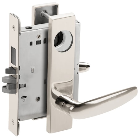 Schlage Entrance Mortise Lock with Deadbolt, 07L Design, Less Cylinder, Bright Chrome L9453L 07L 625